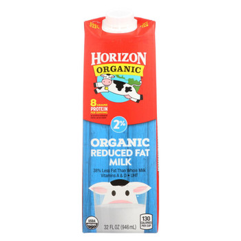 Horizon Organic Dairy Milk - Organic - Reduced Fat - Asep - Case of 6 - 32 fl oz