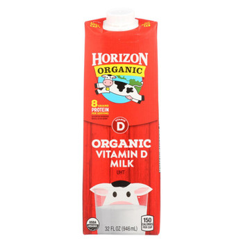 Horizon Organic Dairy Milk - Organic - Whole Milk - Aseptic - Case of 6 - 32 fl oz