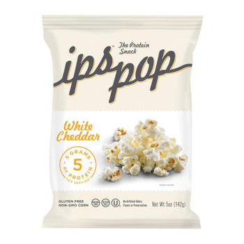 Ips Chips with Protein Popcorn - White Cheddar - Protein - Case of 6 - 5 oz