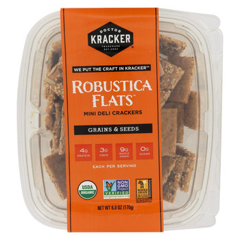 Doctor Kracker Robust Flat - Organic - Green & Seed - Case of 6 - 6 oz