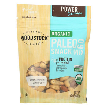 Woodstock Organic Paleo Go Snack Mix - Case of 8 - 6 OZ