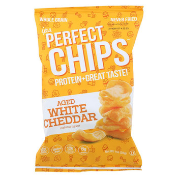 Ips Perfect Chips - Aged White Cheddar - Case of 24 - 1 oz.