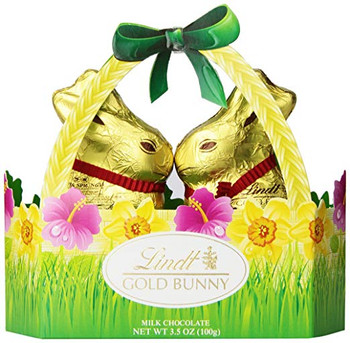 Lindt - Chocolate Milk Bunny Basket - Case of 8-3.5 oz