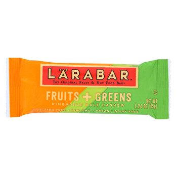 Larabar Fruit and Green Bar - Pineapple Kale Cashew - Case of 15 - 1.24 oz