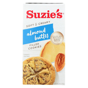 Suzie's Filled Cookies - Almond Butter - Case of 12 - 5.29 oz