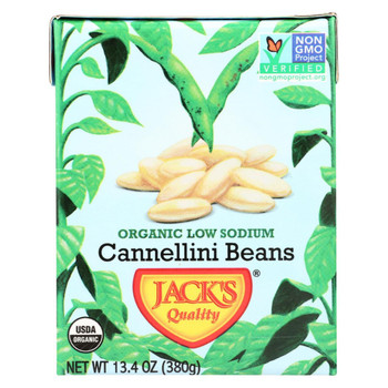 Jack's Quality Organic Cannellini Beans - Low Sodium - Case of 8 - 13.4 oz