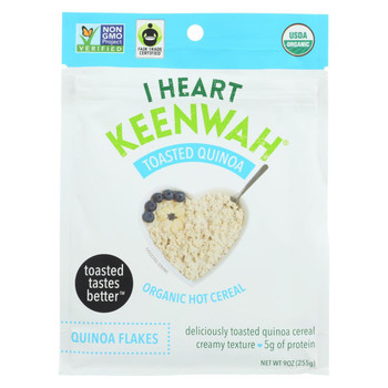 I Heart Keenwah Toasted Quinoa Flakes - Case of 6 - 9 oz.