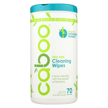 Caboo Cleaning Wipes - Canister - Case of 12 - 70 count