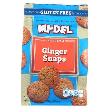 Midel Cookies - Ginger Snaps - Case of 8 - 8 oz Midel Cookies - Ginger Snaps - Case of 8 - 8 oz