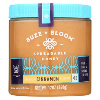 Buzz and Bloom Creamy Honey Spread - Cinnamon - Case of 6 - 12 oz