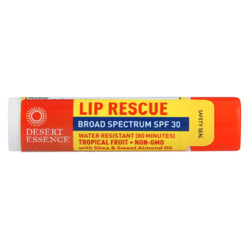 Desert Essence - Lip Balm - Tropical Fruit - Spf30 - Case of 24 - .15 oz