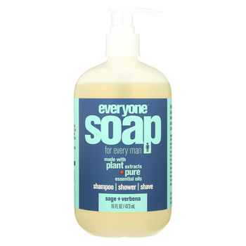 Everyone Soap - 3 In 1 - Men - Sage - Verbena - 16 fl oz