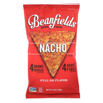 Beanfields - Bean and Rice Chips - Nacho - Case of 6 - 5.5 oz Beanfields - Bean and Rice Chips - Nacho - Case of 6 - 5.5 oz