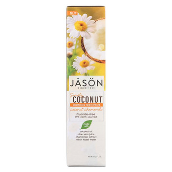 Jason Natural Products Soothing Toothpaste - Coconut Chamomile - 4.2 oz