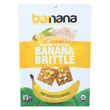 Barnana Ban Brittle - Organic - Ginger - Case of 10 - 3.5 oz