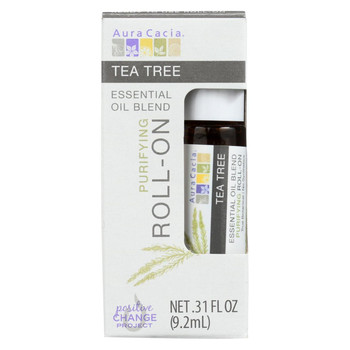 Aura Cacia - Roll On Essential Oil - Tea Tree - Case of 4 - .31 fl oz