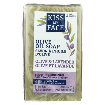 Kiss My Face Bar Soap - Pure Olive Oil & Lavender - 3/4 oz