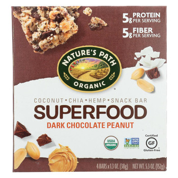 Nature's Path Sprfd Bar - Organic - Dark Chocolate Peanut - Case of 6 - 4/1.3 oz