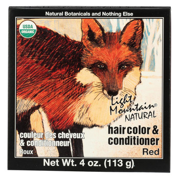 Light Mountain Organic Hair Color and Conditioner - Red - 4 oz Light Mountain Organic Hair Color and Conditioner - Red - 4 oz