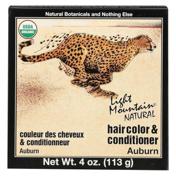 Light Mountain Hair Color/Conditioner - Organic - Auburn - 4 oz