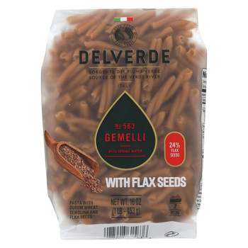 Delverde Pasta - Gemeli Flax Seeds - Case of 6 - 16 oz