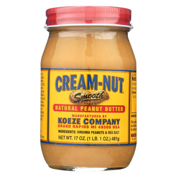 Cream Nut - Pnut Btr Smooth Natural - CS of 6-17 OZ