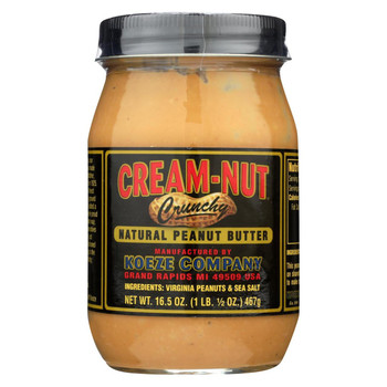 Cream Nut - Pnut Btr Crunchy Natural - CS of 6-16.5 OZ