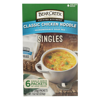 Bear Creek Soup - Single Chicen Noodle - Case of 6 - 7.6 oz