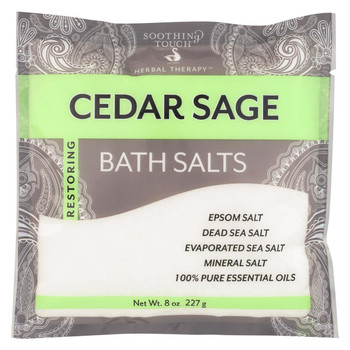 Soothing Touch Bath Salts - Cedar Sage - Case of 6 - 8 oz