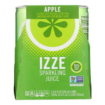Izze - Can Sparkling Apple - Case of 6-4/8.4 fl oz. Izze - Can Sparkling Apple - Case of 6-4/8.4 fl oz.