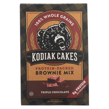 Kodiak Cakes - Brownie Mix Triple Chocolate - Case of 6-14.82 oz Kodiak Cakes - Brownie Mix Triple Chocolate - Case of 6-14.82 oz