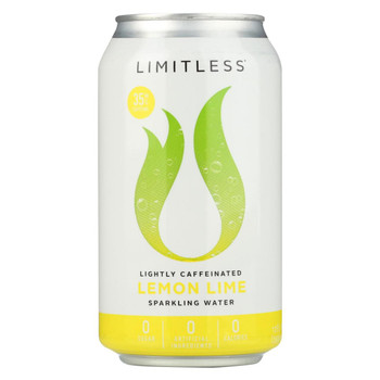 Limitless Coffee Sparkling Caffeinated Water - Lemon Lime - Case of 1 - 8/12 fl oz.