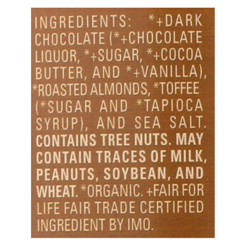 Lake Champlain Chocolates - Chocolate Square - Dark With Toffee & Almonds - Case of 106 - .4 oz.