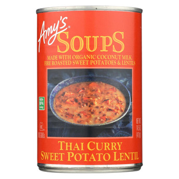 Amy's - Soup Thai Curry Sweet Potato Lentil - Case Of 12 - 14.5 Oz