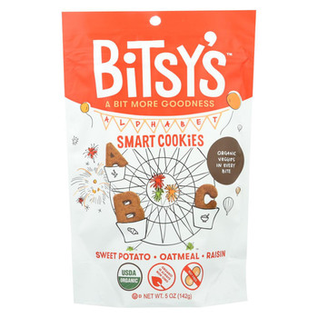 Bitsys Brainfood Cookies Sweet Potato Oatmeal Raisin - Case of 6 - 5 oz.