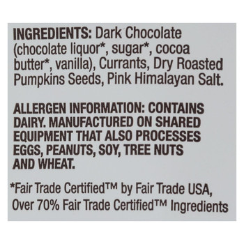 Joyfuls - Chocolate Treats - Dark Chocolate With Currant and Pumpkin Seed - Case of 6 - 4 oz.