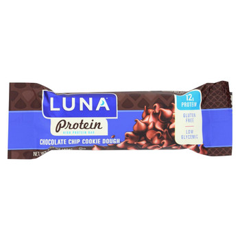 Clif Bar Luna Protein Bar - Cookie Dough - Case of 12 - 1.6 oz