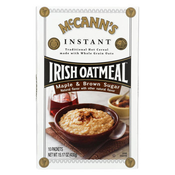 McCann's Irish Oatmeal Instant Irish Oatmeal - Maple Brown Sugar - Case of 12 - 15.17 oz.