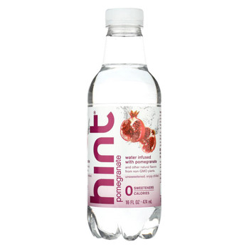 Hint Water - Unsweetened Pomegranate - Case of 12 - 16 fl oz