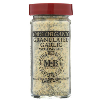 Morton and Bassett Garlic Granulated - Garlic - Case of 3 - 2.6 oz.