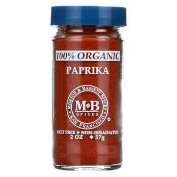 Morton and Bassett 100% Organic Paprika Seasoning - Case of 3 - 2 oz