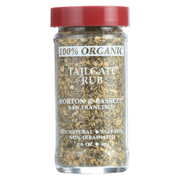 Morton and Bassett 100% Organic Tailgate Rub Seasoning - Case of 3 - 1.6 oz