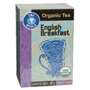 One World Organic Black Tea - English Breakfast - Case of 6 - 16 Bags