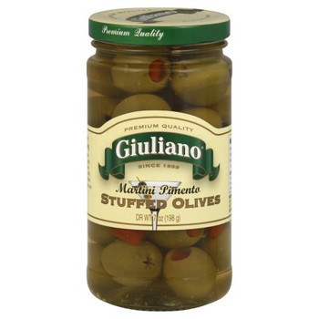 Giuliano's Specialty Foods - Stuffed Olives - Pimento Martini - Case of 6 - 7 oz.