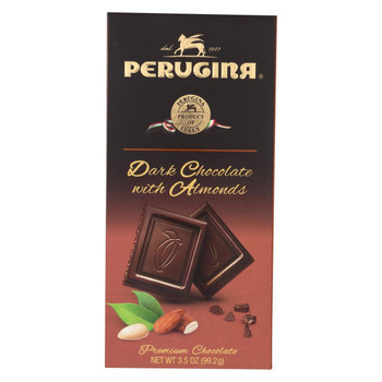 Perugina Chocolate Bar - Dark Chocolate - Almonds - 3.5 oz Bars - Case of 12