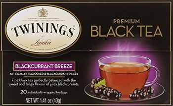 Twinings Tea Black Tea - Blackcurrant Breeze - Case of 6 - 20 Bags