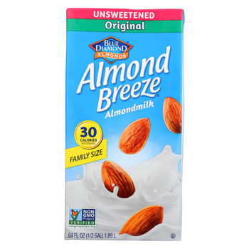 Almond Breeze - Almond Milk - Unsweetened Original - Case of 8 - 64 fl oz. Almond Breeze - Almond Milk - Unsweetened Original - Case of 8 - 64 fl oz.