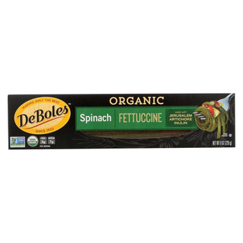 DeBoles - Organic Spinach Fettuccini - Case of 12 - 8 oz.