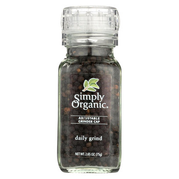 Simply Organic Daily Grind Black Peppercorns - Organic - Grinder - 3 oz Simply Organic Daily Grind Black Peppercorns - Organic - Grinder - 3 oz
