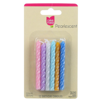 Cake Mate - Birthday Party Candles - Pearlescent - 12 Count - Case of 12 Cake Mate - Birthday Party Candles - Pearlescent - 12 Count - Case of 12